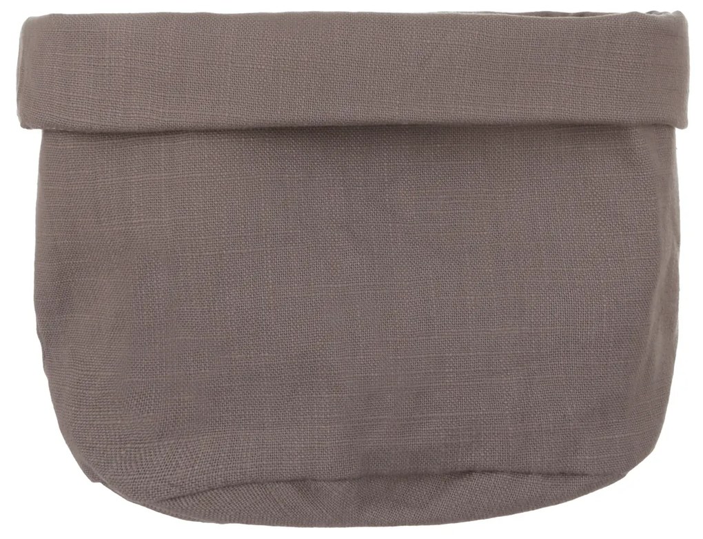 Cestino cucina 18 cm tortora in cotone Slub