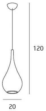 MAXLIGHT P0233 - Lampadario a sospensione con filo DROP 1xE27/40W/230V diametro 20 cm nero