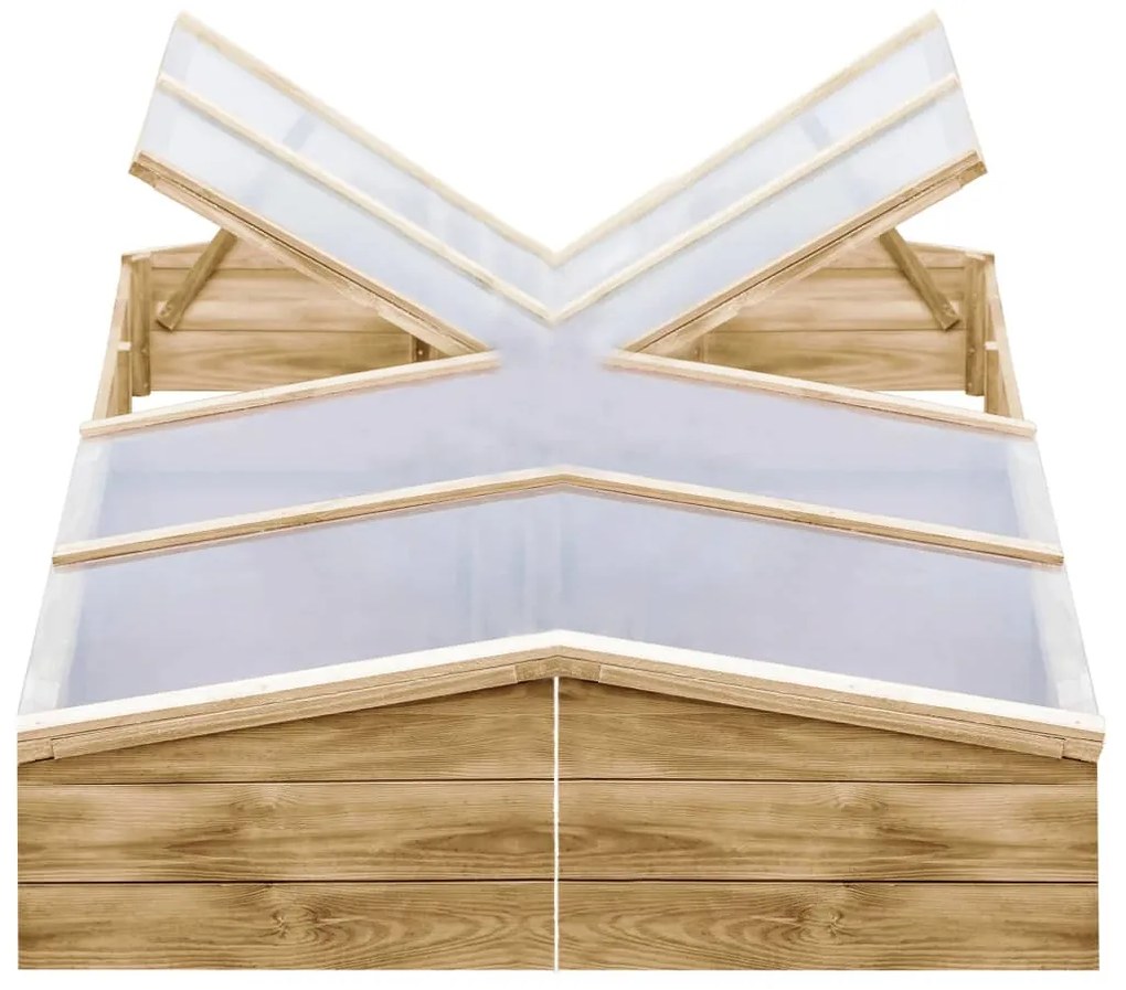 Serre 2 Pz İn Legno Di Pino Impregnato 200x50x35 Cm /