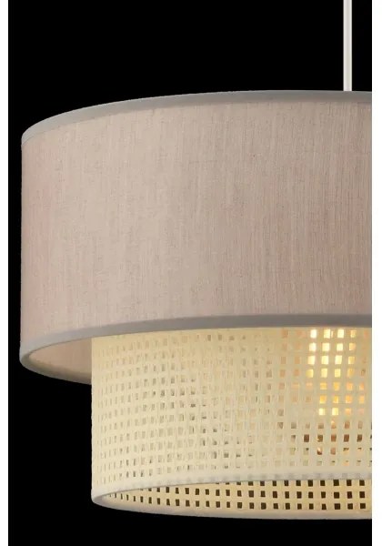 Lampadario a sospensione su cavo ECHO 1xE27/60W/230V beige/crema