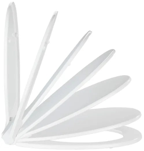 WENKO 21901100-WC Sedile per WC KOS 44x37 cm bianco/argento