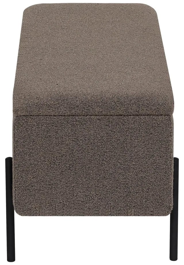 Panchina marrone con rivestimento in bouclé Watford – House Nordic