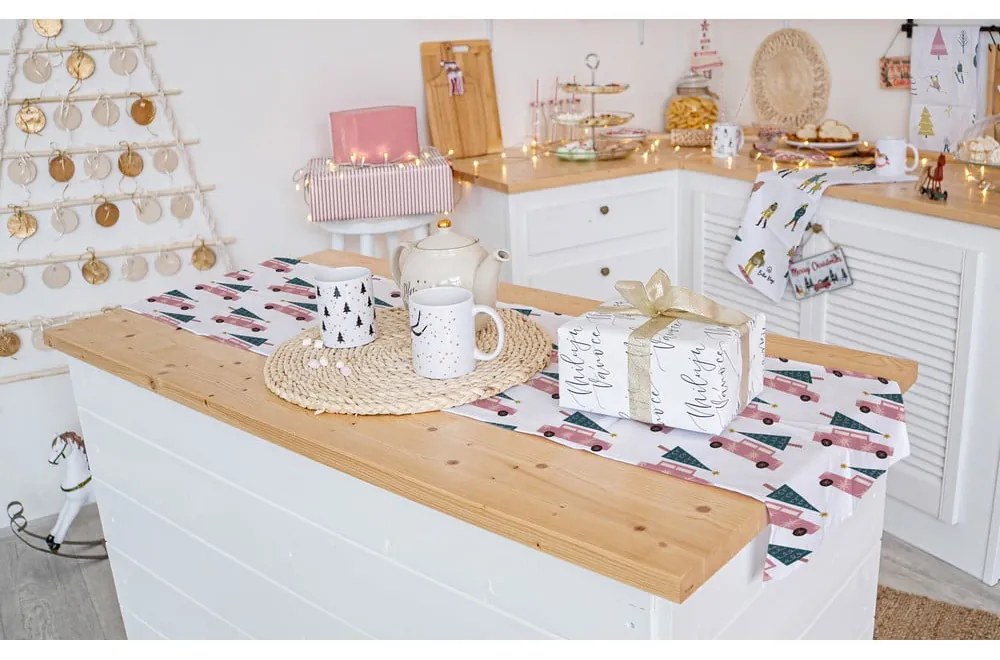 Runner da tavola in cotone con motivo natalizio 40x140 cm Christmas Ride - Butter Kings