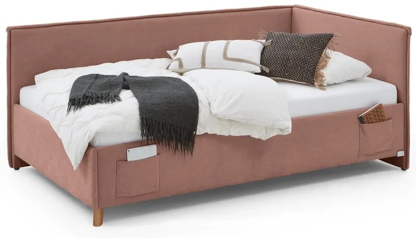 Letto da bambini con sponde rosa imbottito rete non inclusa 90x200 cm Fun – Meise Möbel