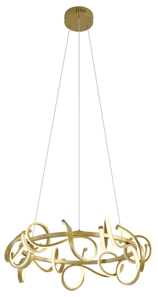 Lampada a sospensione di design oro rotonda dimmerabile a 3 livelli - Krisscross