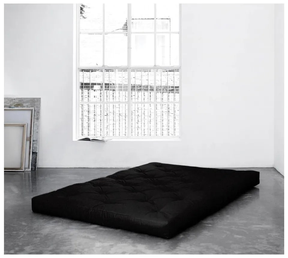 Materasso futon nero nero media durezza 140x200 cm Coco - Karup Design