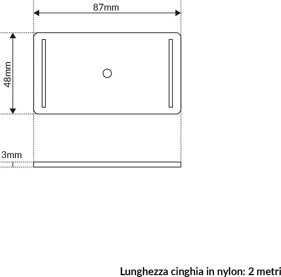 Cintura 2m con supporti per faretti L03332P e L03333P