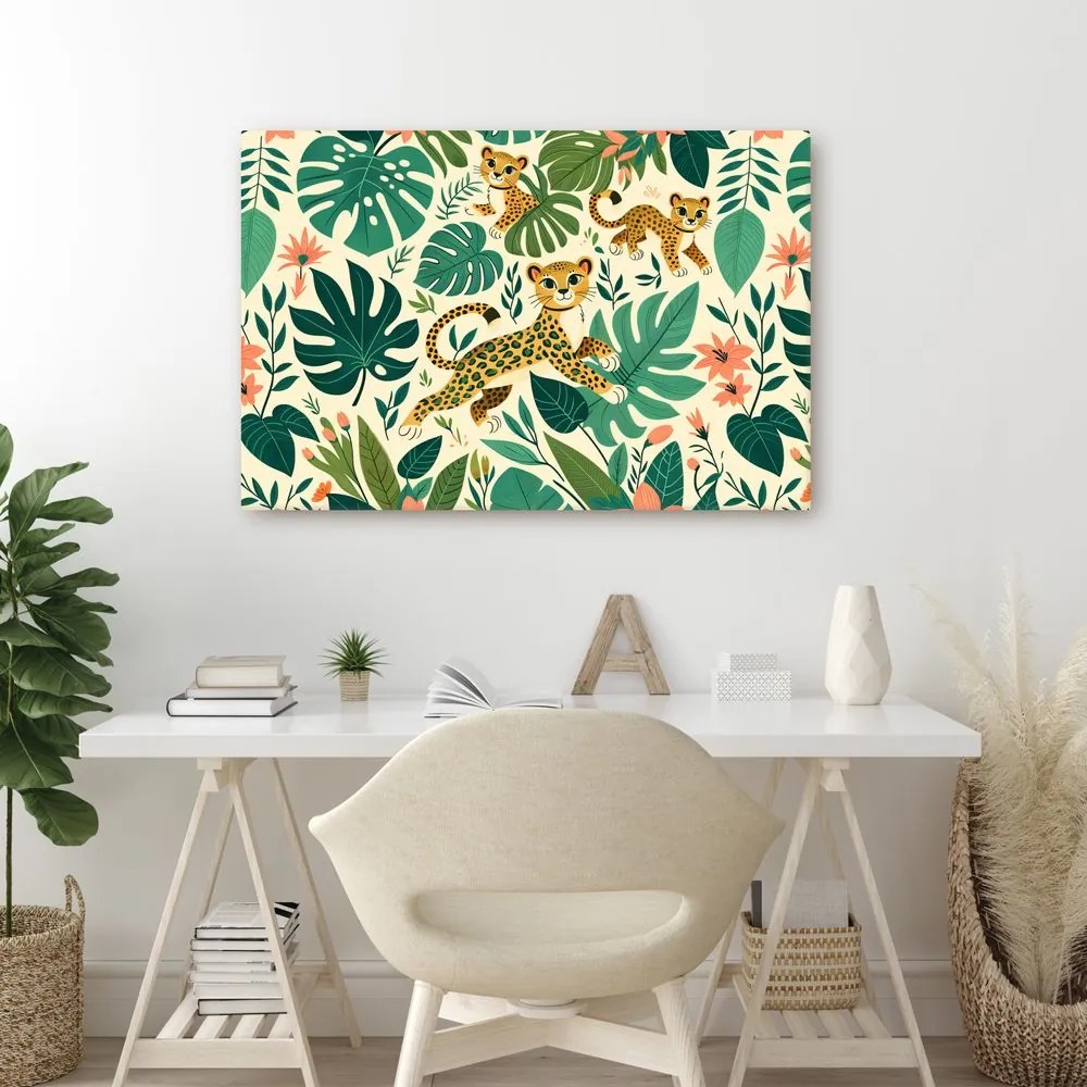 Quadro su tela – Piccoli ghepardi nella giungla