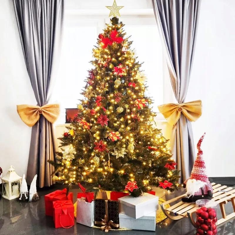 Incantevole albero di Natale, abete  artificiale verde 180 cm