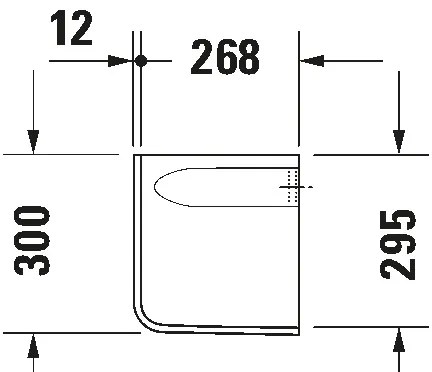 Duravit 8571800002 - Copertura per sifone D-CODE 30x26,8 cm ceramica/bianco lucido