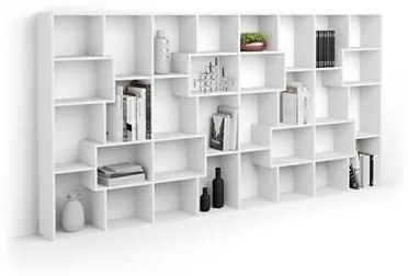 Libreria L Iacopo (160,8 x 314,6 cm), Bianco Frassino