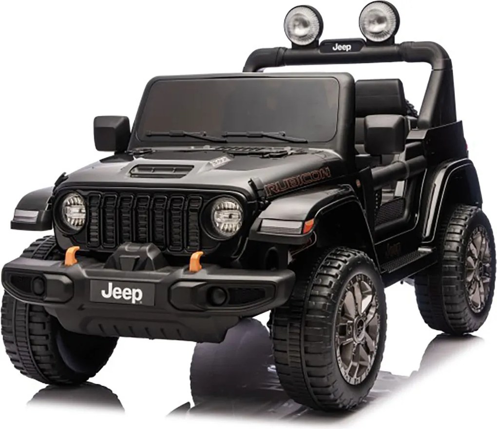 Macchina Elettrica per Bambini Jeep Wrangler Rubicon 12V con Telecomando Nero...