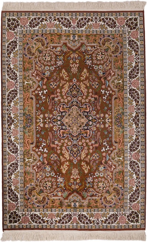 Cashmere Silk Tappeto orientale 190 x 120 (Indian) Annodato A Mano