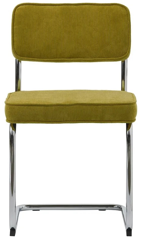 Sedia da pranzo in velluto a coste verde Rupert - Unique Furniture