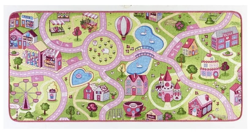 Tappeto da gioco per bambini rosa 140x200 cm Sweet Town – Hanse Home