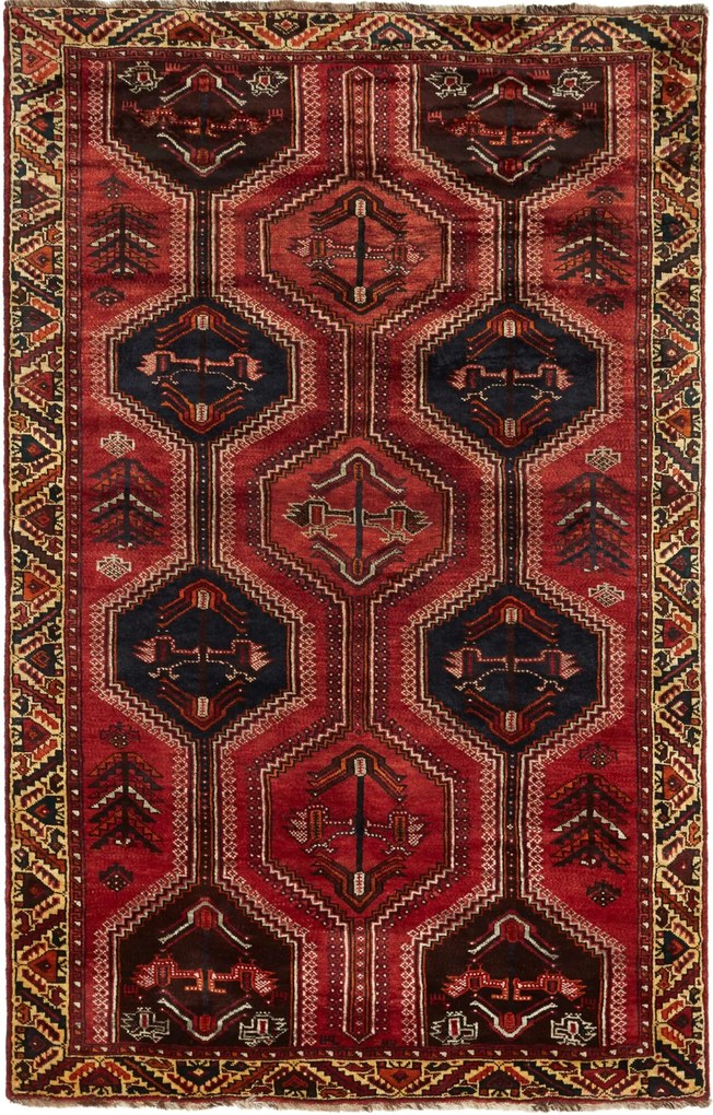 Gashghai Tappeto 250x160 Rosso (Iran) Annodato A Mano