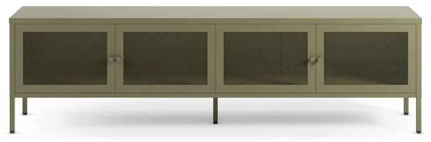 Mobile TV verde in metallo 160x50x35 cm Fayna – Marckeric