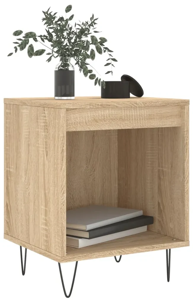 Comodini 2pz rovere sonoma 40x35x50 cm in legno multistrato