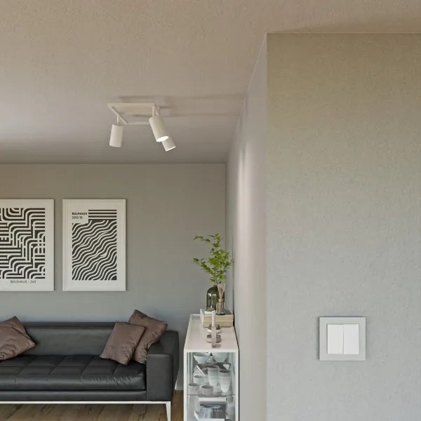 Faretto da soffitto 3xGU10/30W/230V bianco