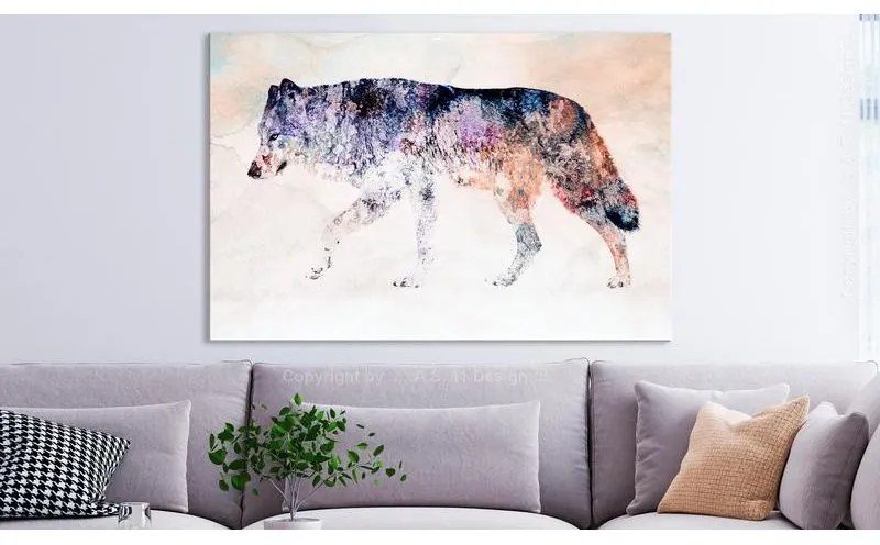 Quadro  Lonely Wolf (1 Part) Wide  Larghezza x Altezza Home decor 90x60