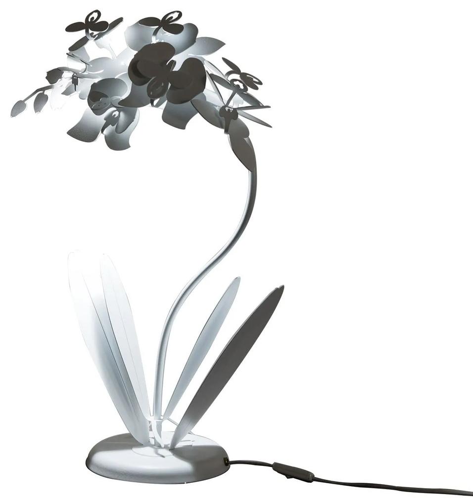 Lampada da tavolo floreale Orchidea piccola - Bianco