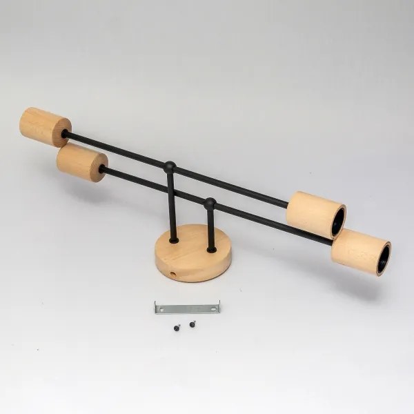 Plafoniera da soffitto CAMBRIDGE 4xE27/15W/230V pino