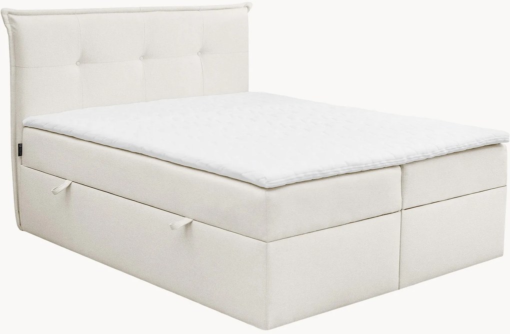 Letto boxspring fatto a mano con contenitore Cloud, H3