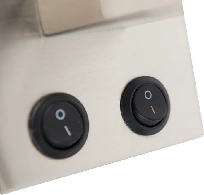 Applique da parete in acciaio con paralume in velluto con fiori e oro - Brescia