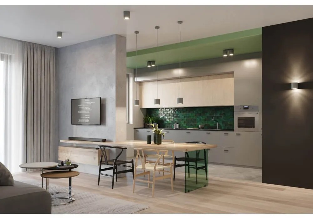 Plafoniera da Soffitto in Alluminio ORBIS 1 GU10 Grigia da interno Colore del corpo Grigio