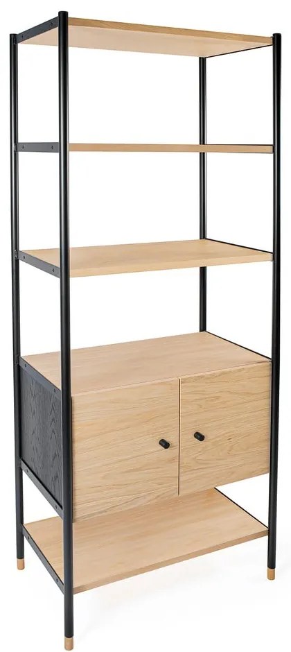 Libreria nera in rovere 90x180 cm Jungend - Woodman