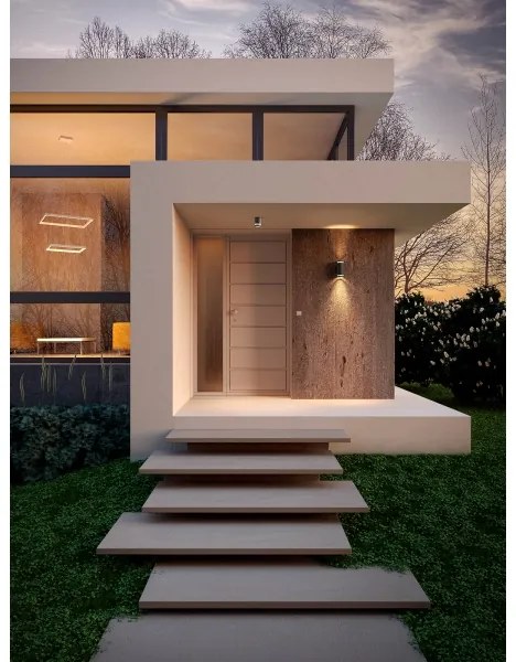 Redo 90518 - Applique da esterno CARGO 2xGU10/28W/230V IP54 antracite