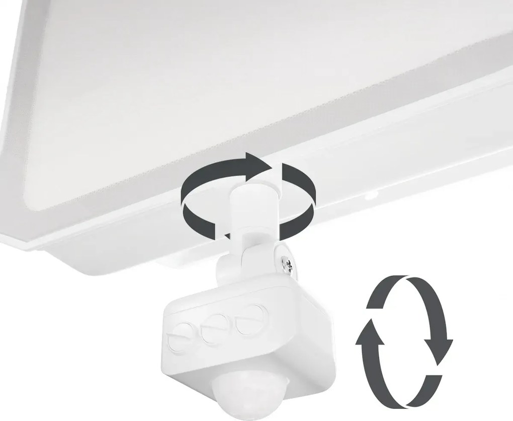Faro LED 50W IP65 Bianco con Sensore di Movimento e OSRAM chip LED Colore Bianco Caldo 3.000K