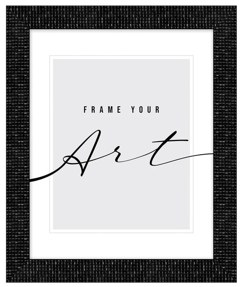 Cornice da parete in plastica nera opaca 48x58 cm - knor