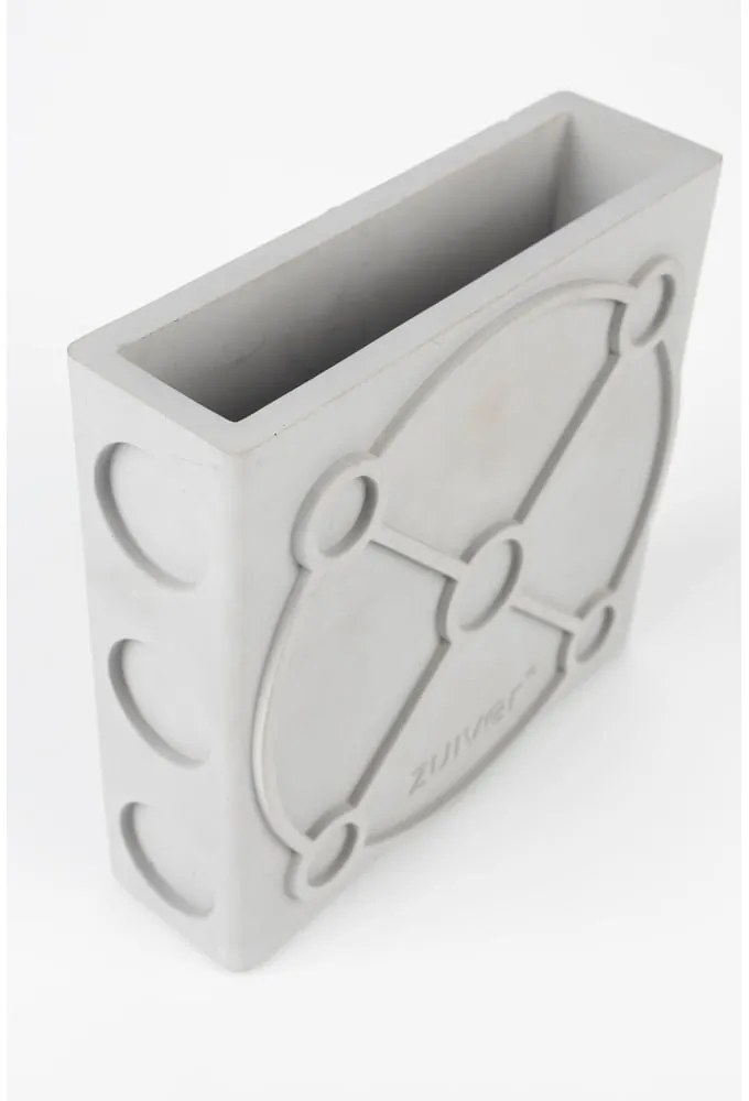 Vaso in cemento grigio chiaro Graphic - Zuiver