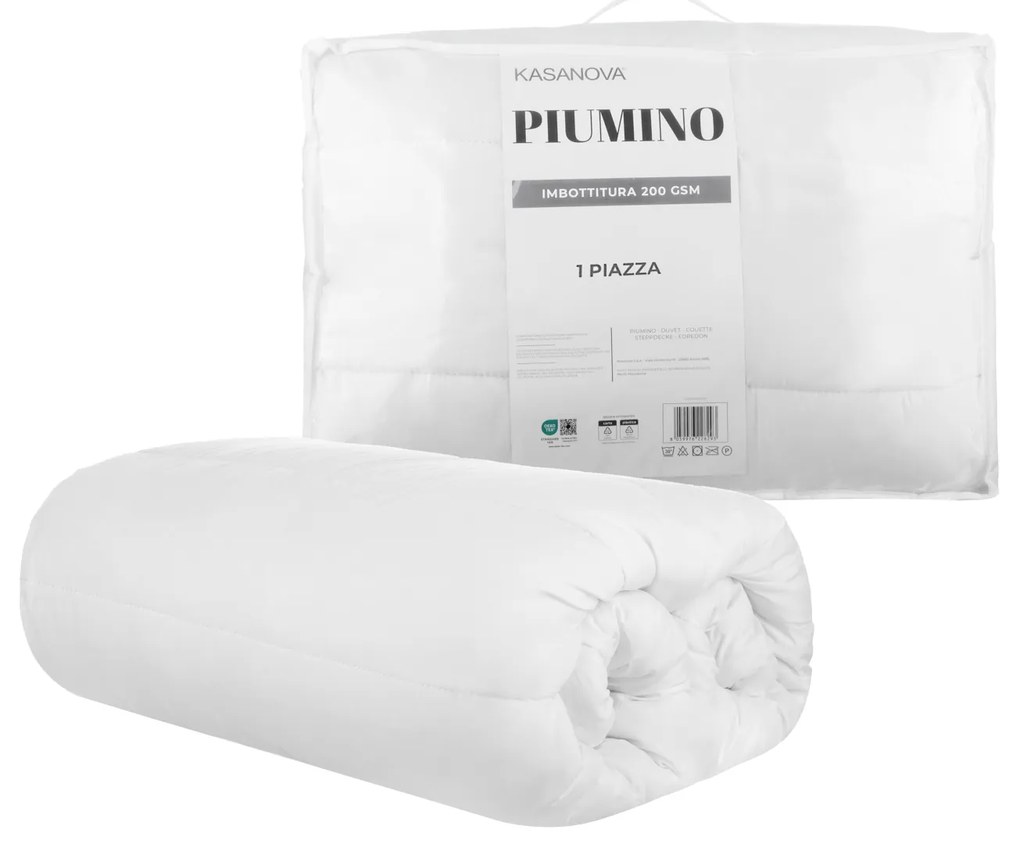 Piumino invernale singolo 300 gr/mq in microfibra