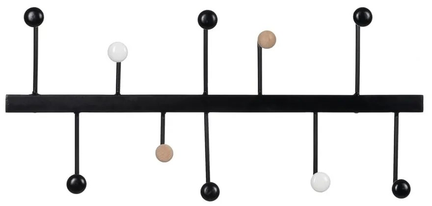 Appendiabiti da parete in metallo nero - Ixia