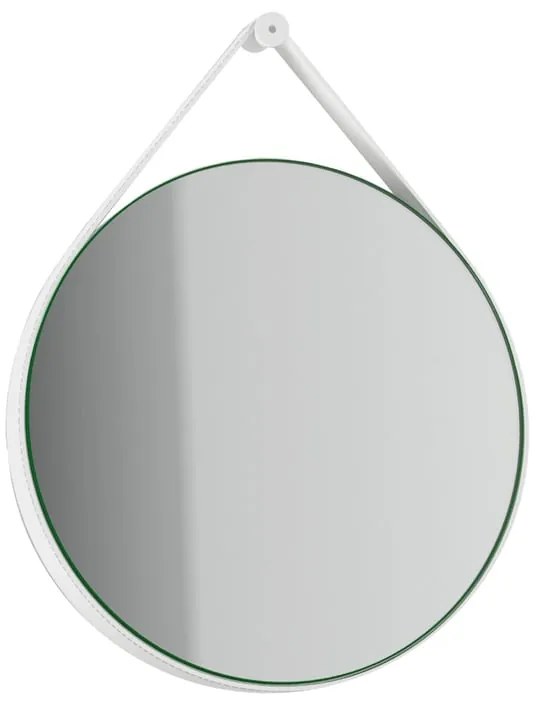 Specchio kiwi tondo in metallo bianco Ø 70 cm