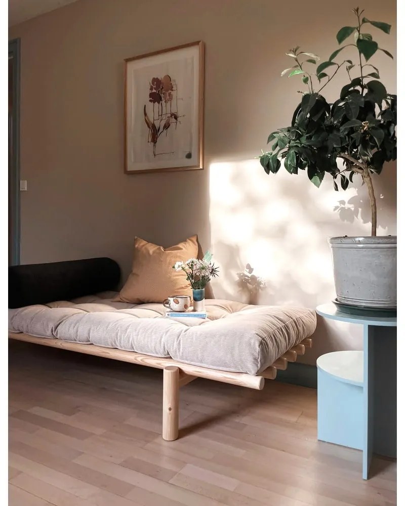 Divano in velluto a coste rosa 200 cm Next - Karup Design