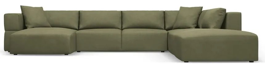 Divano a U angolare verde chiaro, angolo destro Esther - Milo Casa