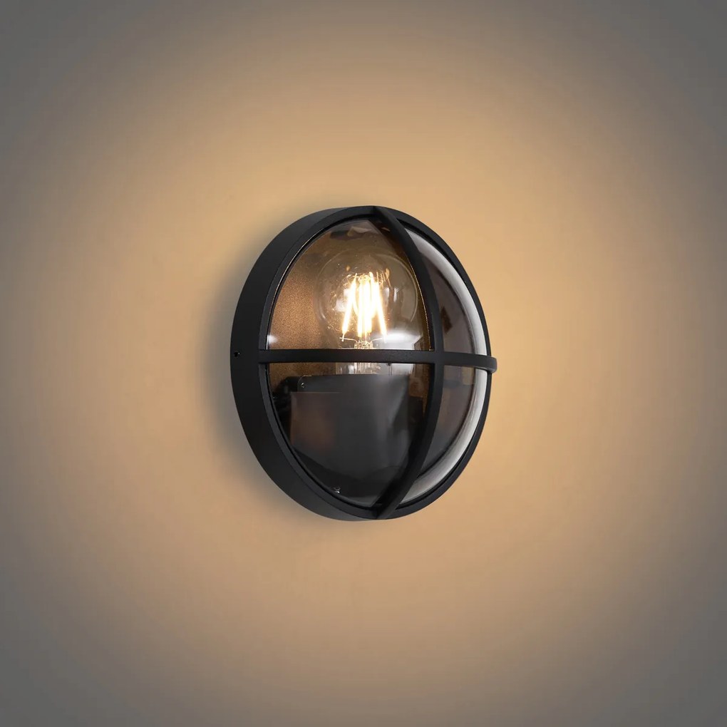 Lampada da Parete Esterna Nera Rotonda IP65 - Target