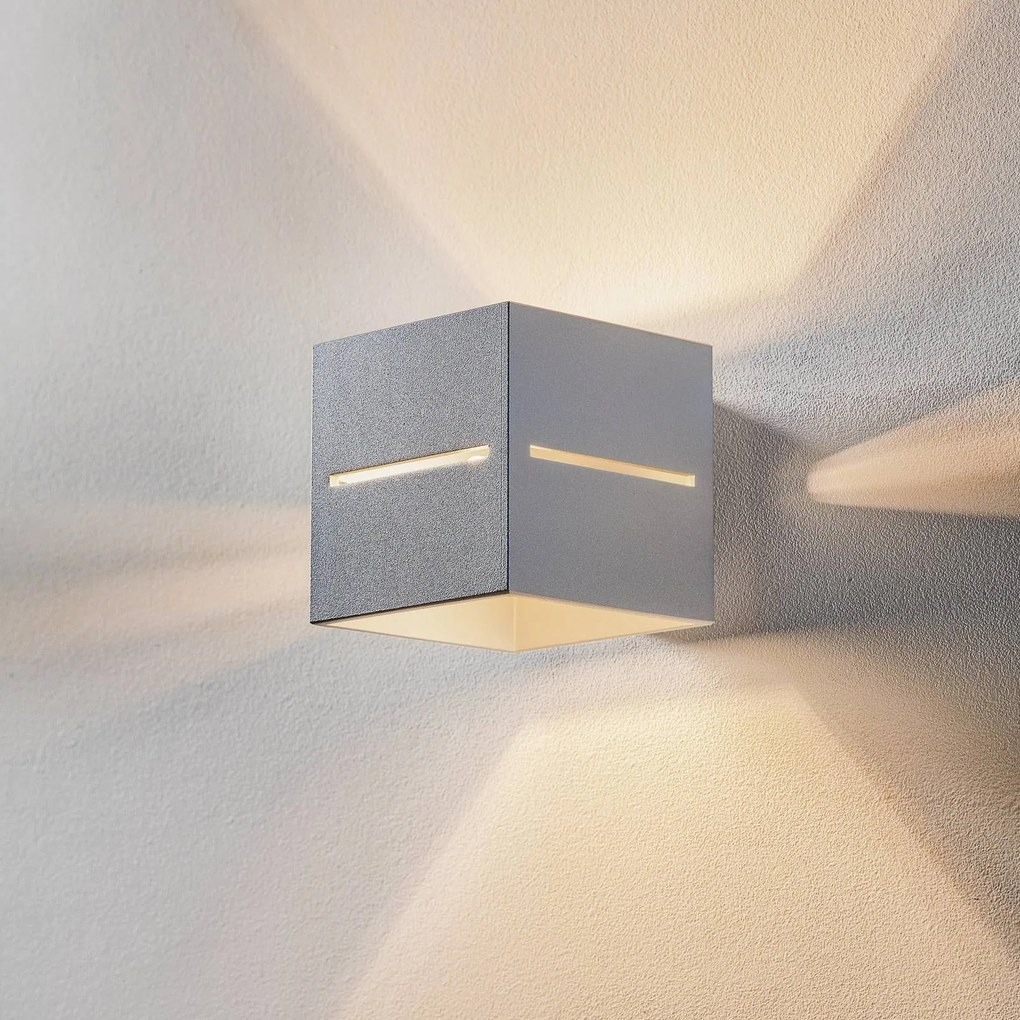 SOLLUX LIGHTING Applique Top up/down, corpo grigio