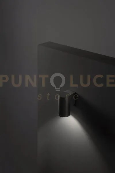 Applique alluminio colore antracite opaco quarondo 1 luce attacco g...