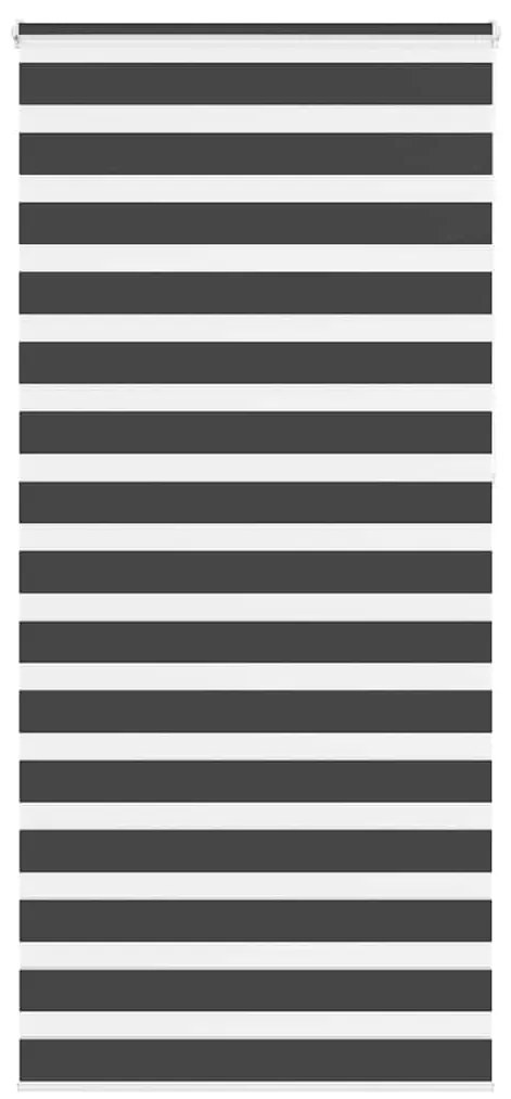 Tenda A Rullo Zebra Nero Larghezza Tessuto 90,9 Cm Poliestere /