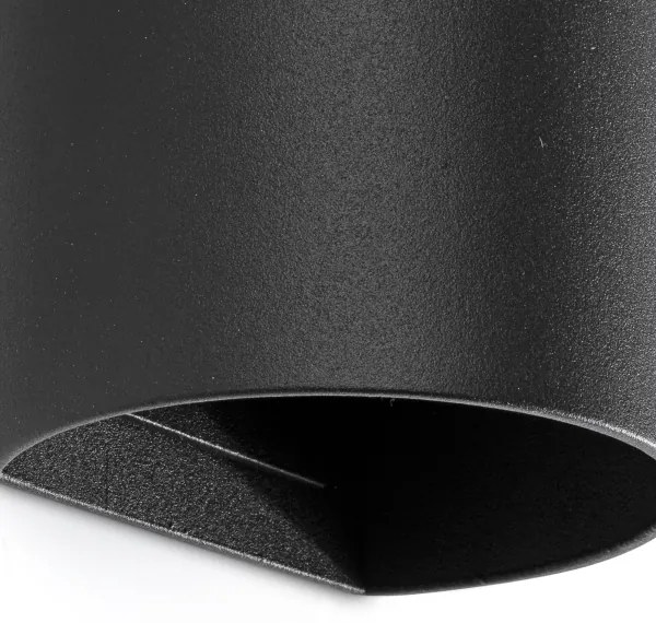 FARO 40539 - Applique SOLE 2xGU10/8W/230V nero arrotondato