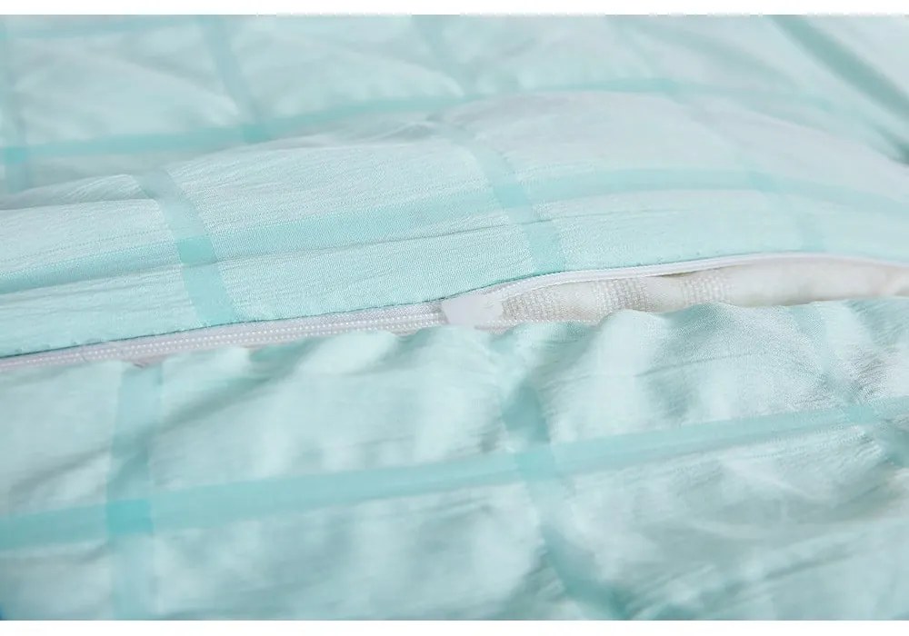 Biancheria da letto color menta in crêpe per letto singolo 140x200 cm Naomi – My House