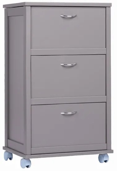 Carrello mobiletto con ante a ribalta e piano in mattonelle TORTORA