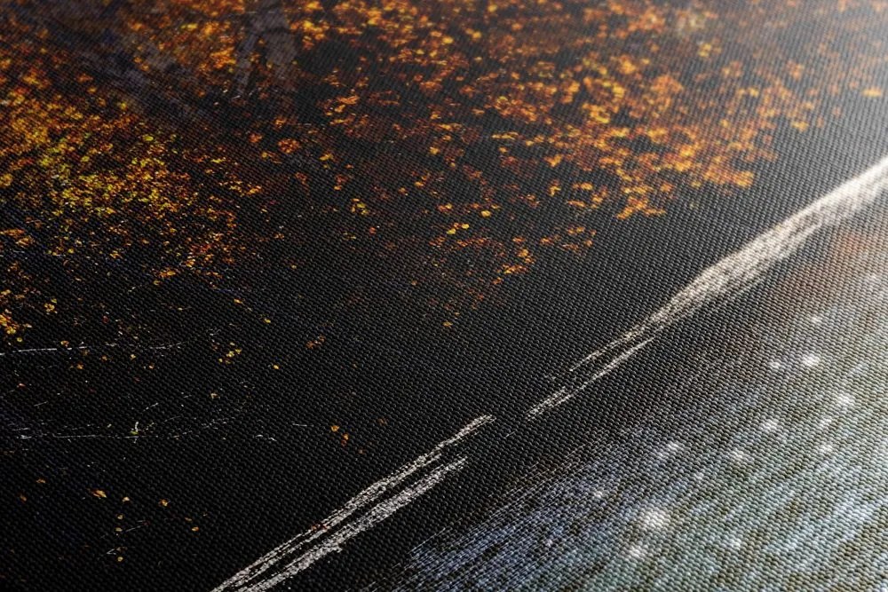 Quadro su tela – Riflesso delle foglie nel lago