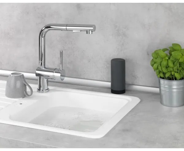 WENKO 54680100 - Dispenser EASY SQUEEZ-E 6x14 cm grigio/nero