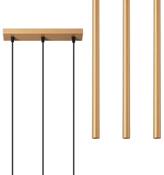 Sollux SL.1171 - Lampadario a sospensione con filo PASTELO 3xG9/8W/230V oro