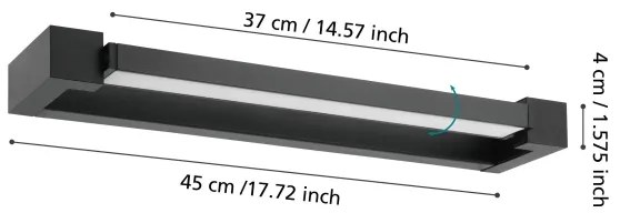 Eglo 56464 - Illuminazione a LED per specchi da bagno GEMILIANA LED/8,9W/230V 45 cm IP44